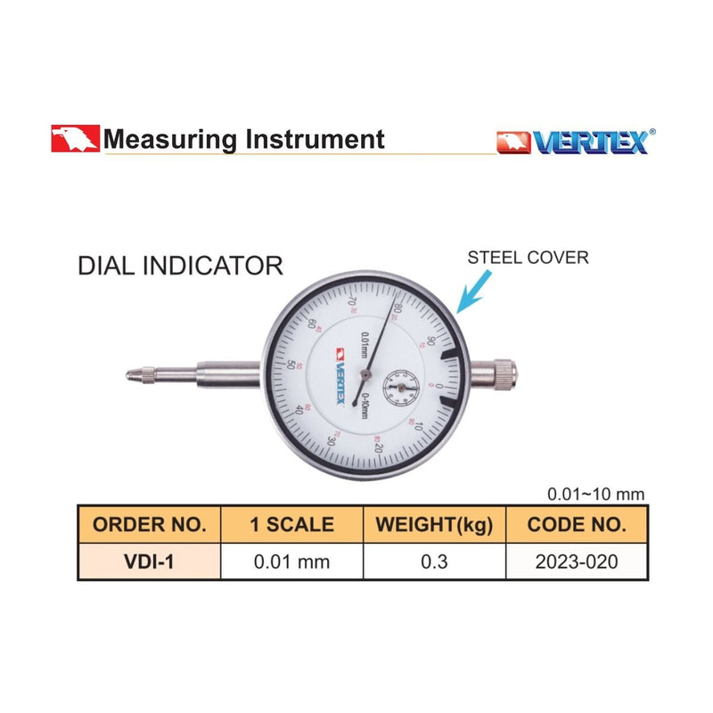Reloj Comparador 0.01MM 0 - 10", Vertex - Tienda Henca