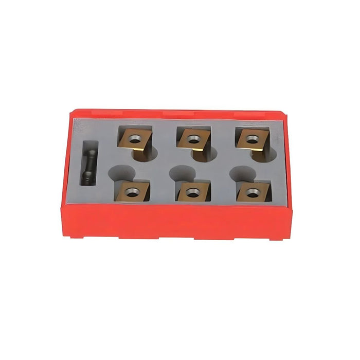 Set de 6 Cuchillas de Insertos, con Grasa y Tornillos para Biseladora B500, Ridgid - Tienda Henca