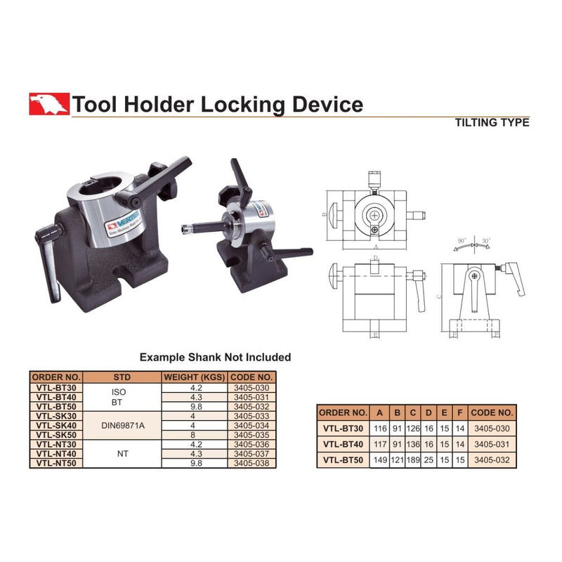 Sujetador para Apriete con Ángulo Cono BT40, Vertex - Tienda Henca
