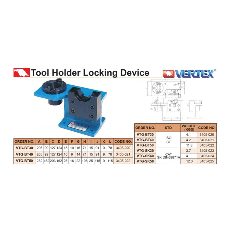 Sujetador para Apriete Cono BT30, Vertex - Tienda Henca